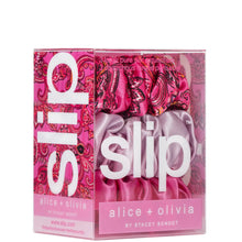 Slip x Alice + Olivia Silk Large Scrunchies - Spring Rose