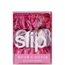 Slip x Alice + Olivia Silk Large Scrunchies - Spring Rose