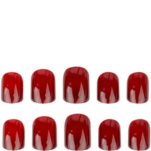 Nail HQ Square Nails Deep Red (24 Pieces)