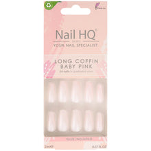 Nail HQ Long Coffin Baby Pink Nails (24 Pieces)