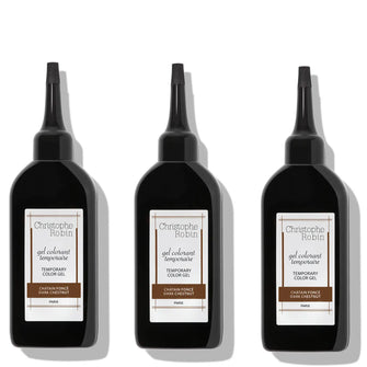 Christophe Robin Temporary Colour Gel Trio Bundle - Dark Chestnut (Worth £90.00)