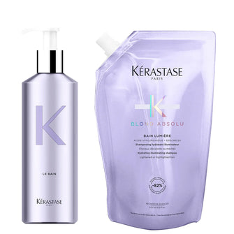 Kérastase Blond Absolu Bain Lumière Refill Pouch and Refillable Bottle Bundle