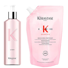 Kérastase Genesis Bain Hydra-Fortifiant Refill Pouch and Refillable Bottle Bundle