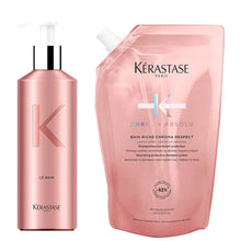 Kérastase Chroma Absolu Bain Respect Riche Refill Pouch and Refillable Bottle Bundle