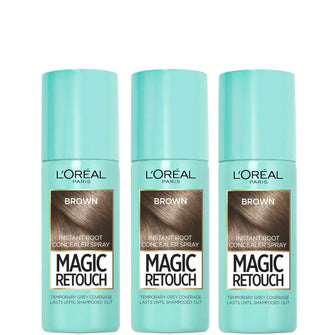 L’Oréal Paris Magic Retouch Medium Brown Root Concealer Spray Trio Bundle