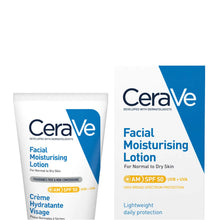 CeraVe AM Facial Moisturising Lotion SPF50 for Normal to Dry Skin 52ml