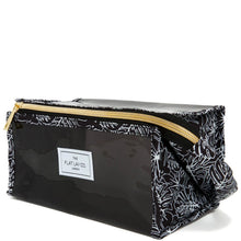 The Flat Lay Co. Open Flat Makeup Jelly Box Bag - Black Tropical