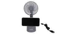 Challenge Grey Hand Held Desk Fan With Dock - 4 Inch