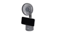 Challenge Grey Hand Held Desk Fan With Dock - 4 Inch