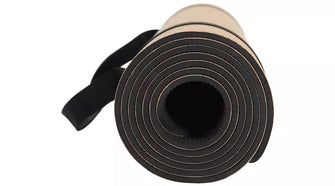 Pro Fitness 5mm Thickness Cork Yoga Mat with Carry Strap