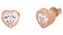 Radley 18ct Rose Gold Plated Silver Heart Stud Earrings