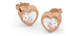 Radley 18ct Rose Gold Plated Silver Heart Stud Earrings