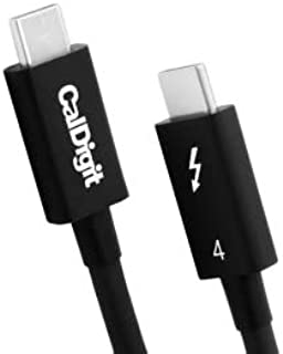 [Intel Certified] CalDigit Thunderbolt 4 / USB 4 Cable - 40Gbps 100W Charging, Compatible with Thunderbolt 3 & USB-C, 2016+ MacBook Pro, 2020 M1 Macbooks (2.0 Meter Thunderbolt 4 / USB 4 Cable)…