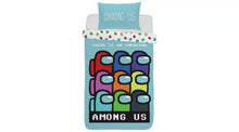 Among Us Imposter Cotton Blue Kids Bedding Set - Single