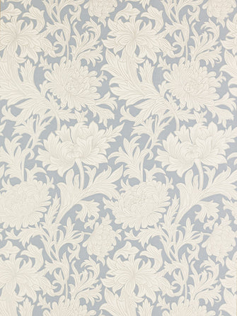 Morris & Co. Chrysanthemum Toile, China Blue / Cream, DMOWCH101