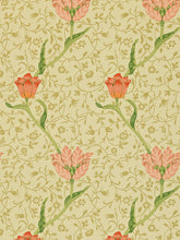 Morris & Co. Garden Tulip Wallpaper, Vanilla / Russet, DMCW210428