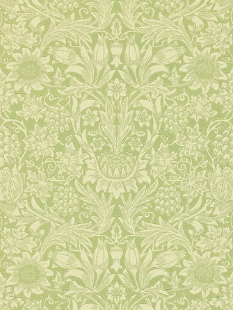 Morris & Co. Sunflower Wallpaper, Pale Green, DMCW210477