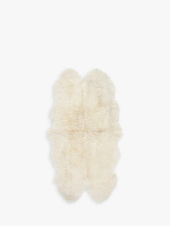 John LewisNew Sheepskin Rug Quad, Ivory