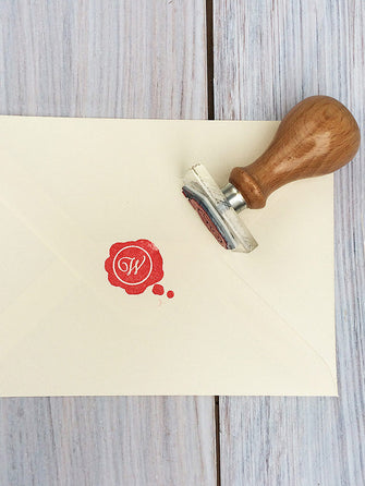 StompStamps Personalised Wax Seal Style Initial Stamp