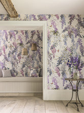 Sanderson Waterperry Wisteria Falls Wallpaper Lilac 216297, Panel B