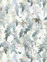 Sanderson Waterperry Wisteria Falls Wallpaper Aqua 216298, Panel A