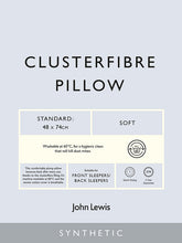 John LewisSynthetic Clusterfibre Standard Pillow, Soft