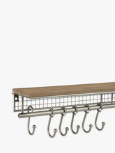 John LewisRestoration Shelf and 9 Hooks, Grey Smoke