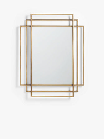 John LewisShanghai Wall Mirror, 90 x 70cm, Brass