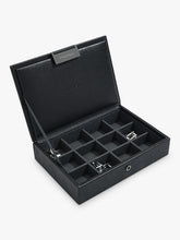 Stackers Lidded Cufflink Box, Black