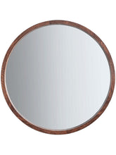 Gallery Direct Marx Wood Framed Round Mirror, 90cm, Natural