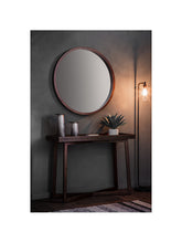 Gallery Direct Marx Wood Framed Round Mirror, 90cm, Natural