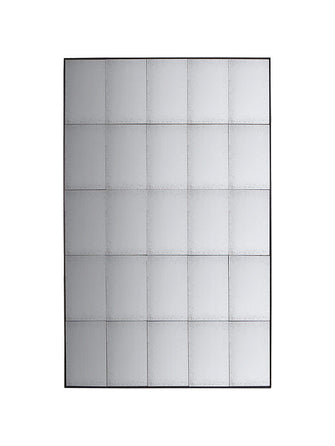 Gallery Direct Bastien Antiqued Glass Rectangular Mirror, 160 x 100cm, Metallic