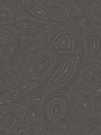 Cole & Son Malachite Wallpaper, 114/6012 Charcoal & Silver