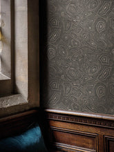 Cole & Son Malachite Wallpaper, 114/6012 Charcoal & Silver