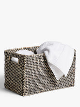 John LewisFusion Dark Rattan Open Basket, Large