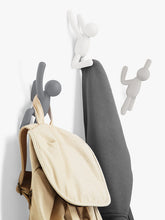 Umbra Buddy Wall-Mounted Coat Hook Hangers, Set of 3, Grey/Multi