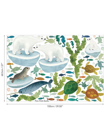 Villa Nova Ocean Antics Wall Stickers, Multi, W577/01