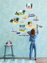 Villa Nova Island Hopping Wall Stickers, Multi, W592/01