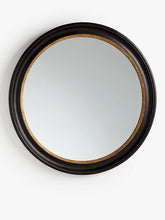 John LewisGeorgian Large Round Wood Mirror, 100cm, Black/Gold