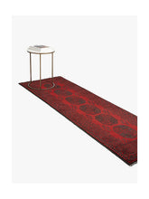 Gooch Luxury Hand Knotted Afghan Elephant Runner Rug, Red, L240 x W72 cm