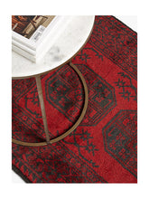 Gooch Luxury Hand Knotted Afghan Elephant Runner Rug, Red, L240 x W72 cm