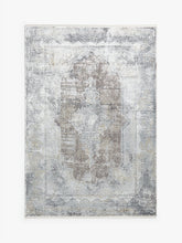 Gooch Luxury Distressed Medallion Rug, L120 x W180 cm, Silver