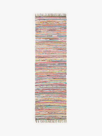 John Lewis ANYDAYRecycled Cotton Chindi Runner Rug, L240 x W70 cm, Multi