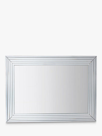 Gallery Direct Brillot Rectangular Wall Mirror, 115 x 85cm, Silver