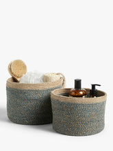 John LewisJute Basket, Set of 2, Blue