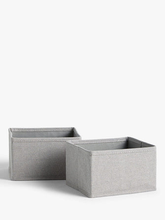 John Lewis ANYDAYSmall Drawer Organiser, Grey, Pack of 2