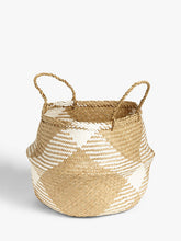 John LewisWhite Pattern Seagrass Basket