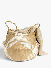 John LewisWhite Pattern Seagrass Basket