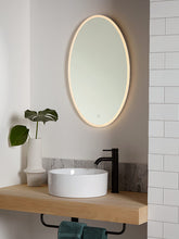 John LewisAura Wall Mounted Illuminated Bathroom Mirror, Oval