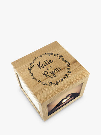 Treat Republic Personalised Oak Photo Keepsake Box